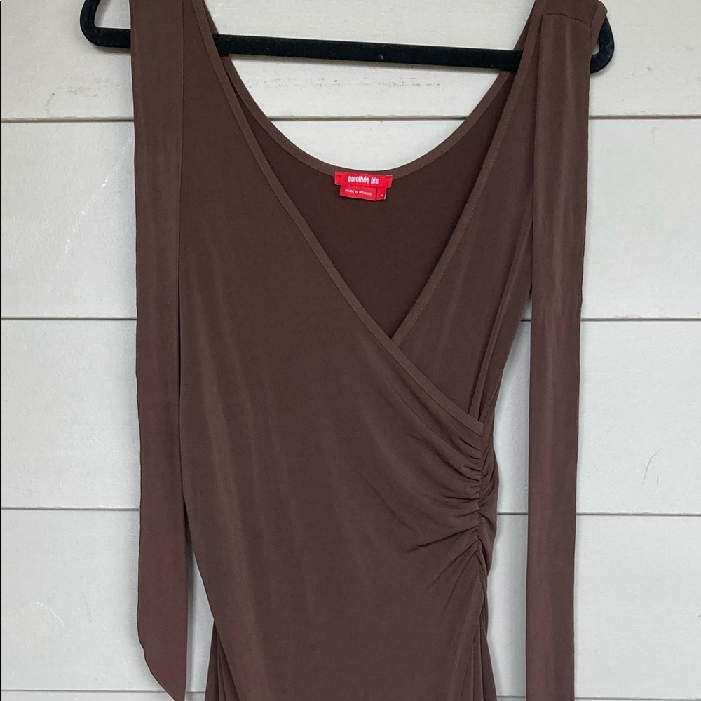 dorothee bid brown stretchy dress, size medium